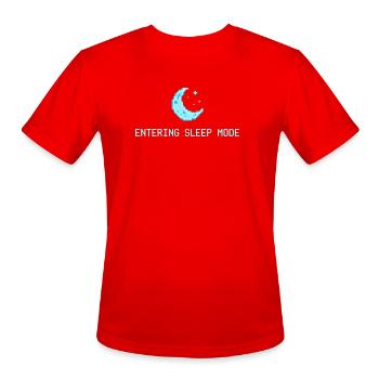 Entering Sleep Mode Pixel Moon - Men's Moisture Wicking Performance T-Shirt - red - Front - Jackson (183cm)