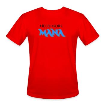 Need More Mana Neon Typography - Men's Moisture Wicking Performance T-Shirt - red - Front - Jackson (183cm)