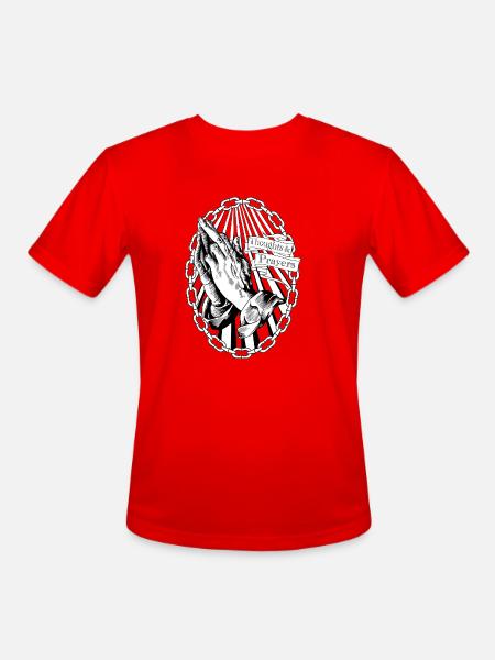 Thoughts and Prayers - Men's Moisture Wicking Performance T-Shirt - red