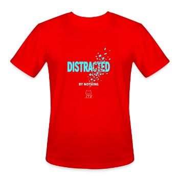 Distracted by Nothing - Men's Moisture Wicking Performance T-Shirt - red - Front - Jackson (183cm)