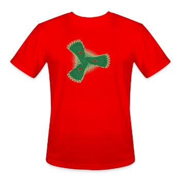Der schüchterne Seestern – Fractal Art - Men's Moisture Wicking Performance T-Shirt - red - Front - Jackson (183cm)