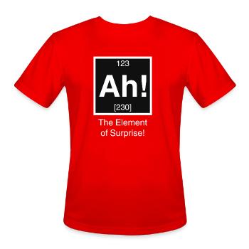 Ah The element of surprise - Men's Moisture Wicking Performance T-Shirt - red - Front - Jackson (183cm)