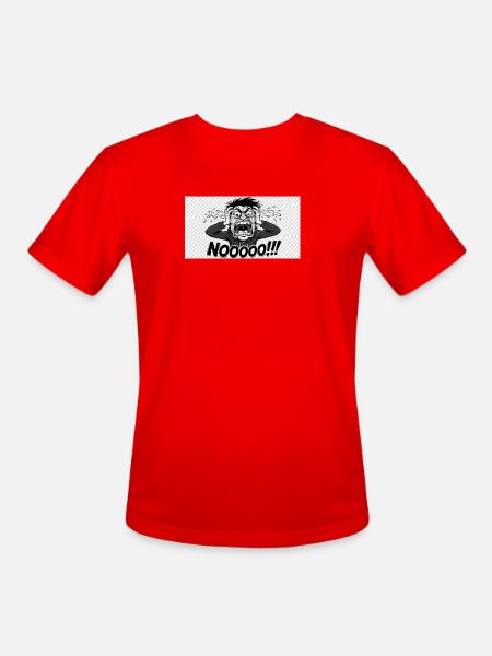 Noooo Scream Comic Style - Men's Moisture Wicking Performance T-Shirt - red