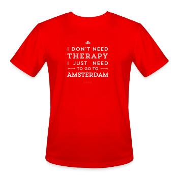 Amsterdam - Men's Moisture Wicking Performance T-Shirt - red - Front - Jackson (183cm)