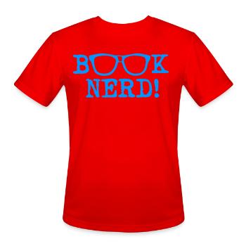 nerd des livres - T-Shirt Performance pour hommes - rouge - Devant - Jackson (183cm)