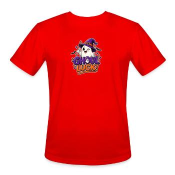 Ghoul Luck - Men's Moisture Wicking Performance T-Shirt - red - Front - Jackson (183cm)