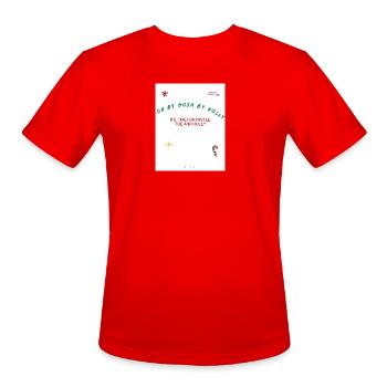 Mistletoe and Holly Holiday Cheer - Men's Moisture Wicking Performance T-Shirt - red - Front - Jackson (183cm)