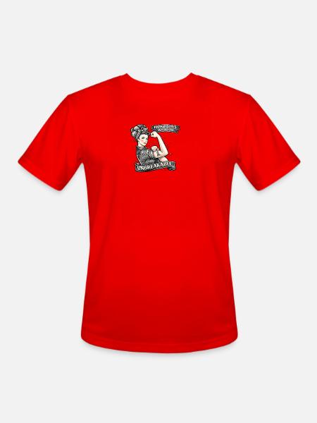 Parkinson Warrior Unbreakable - Men's Moisture Wicking Performance T-Shirt - red