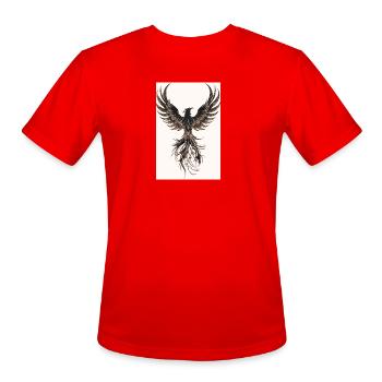 Ashen Phoenix Rising - Men's Moisture Wicking Performance T-Shirt - red - Front - Jackson (183cm)