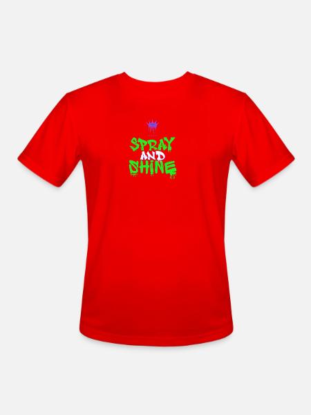 Spray and Shine Graffiti - Men's Moisture Wicking Performance T-Shirt - red