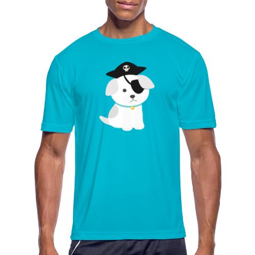 Dog with a pirate eye patch doing Vision Therapy! - Men's Moisture Wicking Performance T-Shirt
