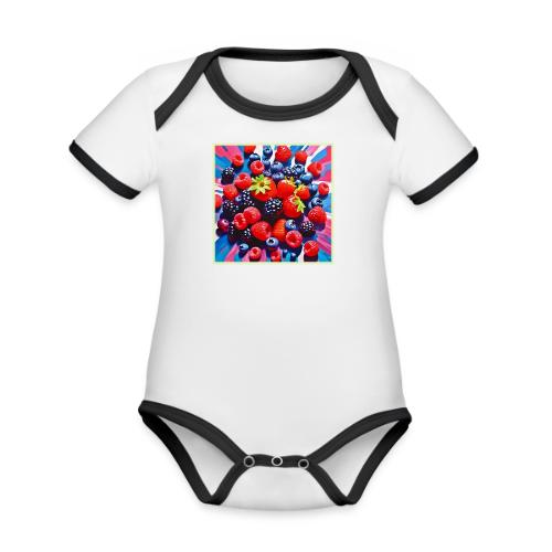 Berrylicious Burst Delight - Organic Contrast SS Baby Bodysuit