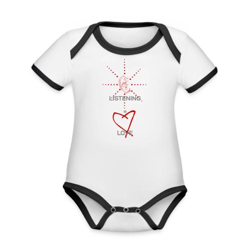 Listening Equals Love - Organic Contrast SS Baby Bodysuit