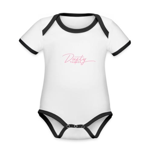 Dusty Thunder Logo - Color Changeable - Organic Contrast SS Baby Bodysuit