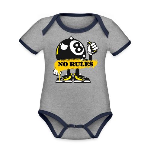 No Rules 8 Ball - Organic Contrast SS Baby Bodysuit