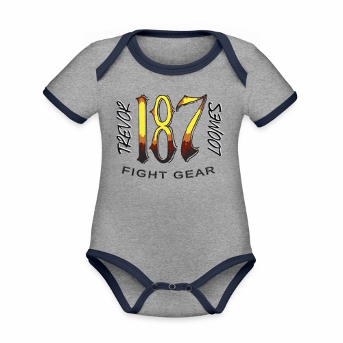 Coloured Trevor Loomes 187 Fight Gear Logo - Organic Contrast SS Baby Bodysuit