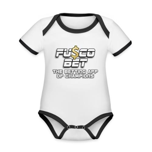 Official FuscoBet Logo - Organic Contrast SS Baby Bodysuit