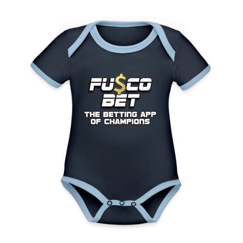 Official FuscoBet Logo - Organic Contrast SS Baby Bodysuit