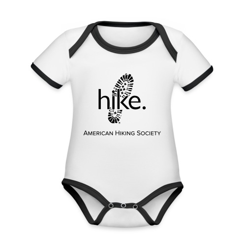 hike. - Organic Contrast Short Sleeve Baby Bodysuit
