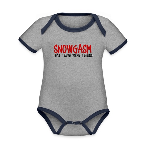 Snowgasm - Organic Contrast SS Baby Bodysuit