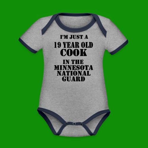 19 Year Old Cook - Organic Contrast Short Sleeve Baby Bodysuit