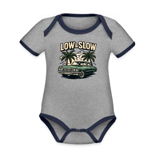 Classic Lowrider Car | Low & Slow Retro T-Shirt - Organic Contrast SS Baby Bodysuit