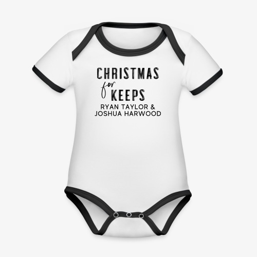 Christmas for Keeps Title Block - Black Font - Organic Contrast SS Baby Bodysuit