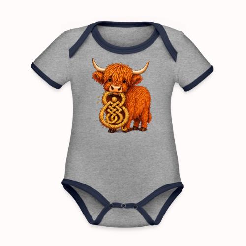 heelan coo - Organic Contrast SS Baby Bodysuit