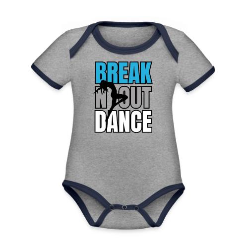 BNO Dance Logo - Organic Contrast SS Baby Bodysuit