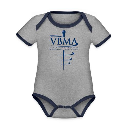 VBMA caduceus logo - Organic Contrast SS Baby Bodysuit