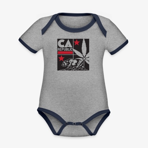 grid2 png - Organic Contrast Short Sleeve Baby Bodysuit