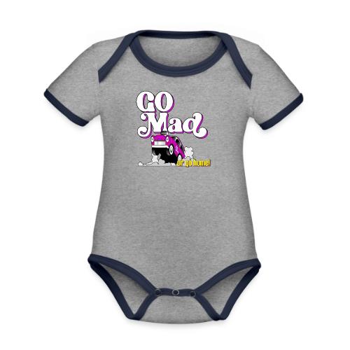 We're all mad here! - Organic Contrast SS Baby Bodysuit