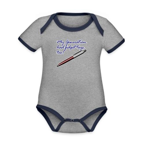 My generation had fidget toys, too! - Organic Contrast SS Baby Bodysuit