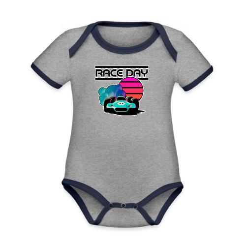 Race Day - Organic Contrast SS Baby Bodysuit