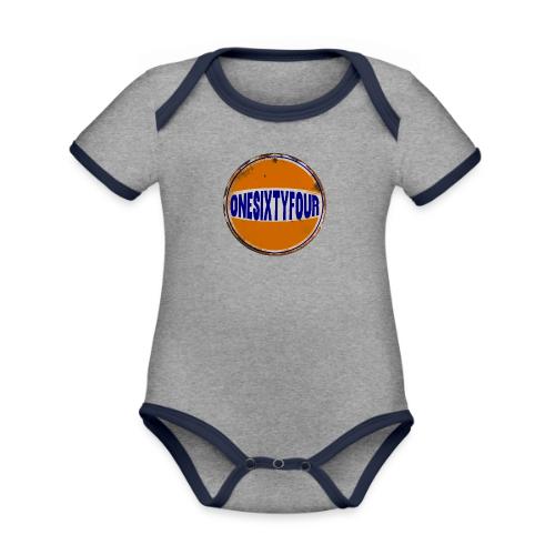 One Sixty Four --vintage auto inspired orange - Organic Contrast SS Baby Bodysuit