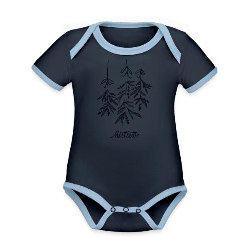 Mistletoe - Organic Contrast SS Baby Bodysuit