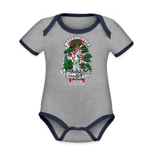 RPRZNT Warrior lover coaching design - Organic Contrast SS Baby Bodysuit