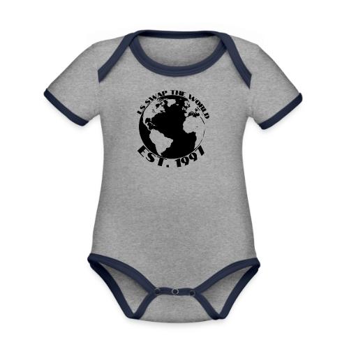 LS SWAP THE WORLD Est. 1997 - Organic Contrast SS Baby Bodysuit