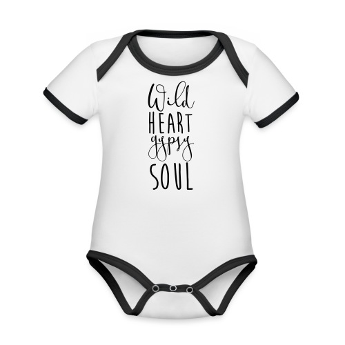 Cosmos 'Wild Heart Gypsy Sould' - Organic Contrast SS Baby Bodysuit