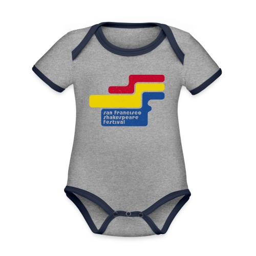 Retro Flags - Organic Contrast SS Baby Bodysuit