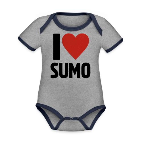 I Love Sumo – Bold Minimalist Sumo Wrestling Fan - Organic Contrast SS Baby Bodysuit