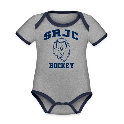 SRJC Classic Navy SLIM 2.0 - Organic Contrast SS Baby Bodysuit
