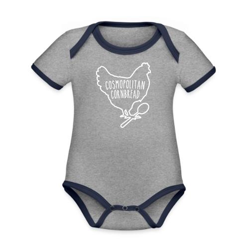 Cosmopolitan Cornbread Hen & Spoon Logo - Organic Contrast SS Baby Bodysuit