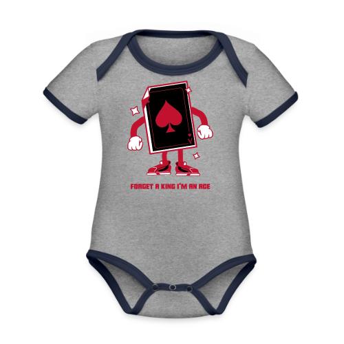Forget A King I'm An Ace - Organic Contrast SS Baby Bodysuit