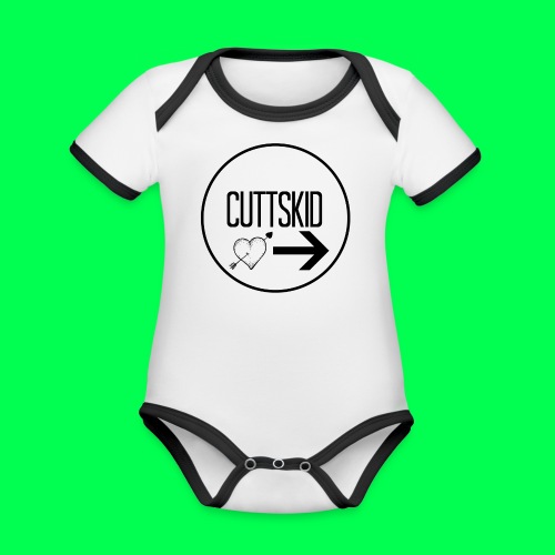 original logo - Organic Contrast SS Baby Bodysuit