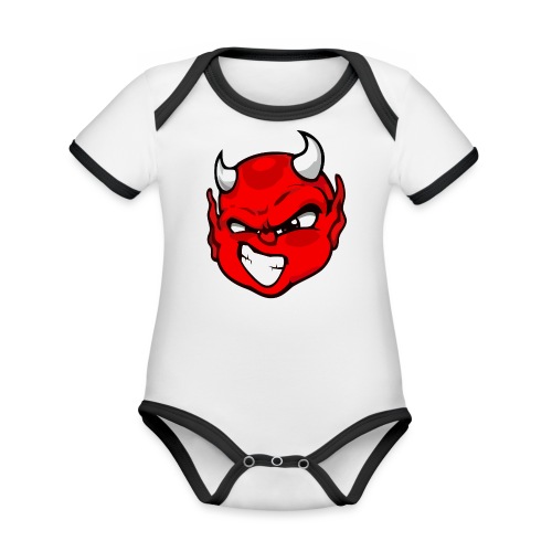 Rebelleart devil - Organic Contrast SS Baby Bodysuit