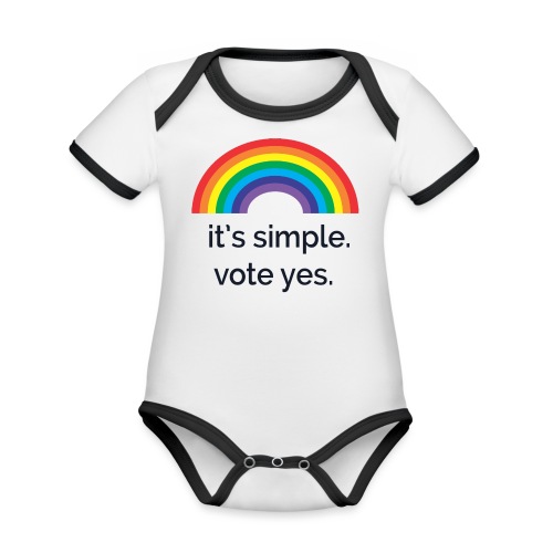 It's Simple Shirt - Organic Contrast SS Baby Bodysuit