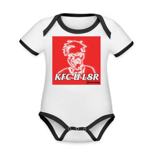 KFC U L8R - Organic Contrast SS Baby Bodysuit