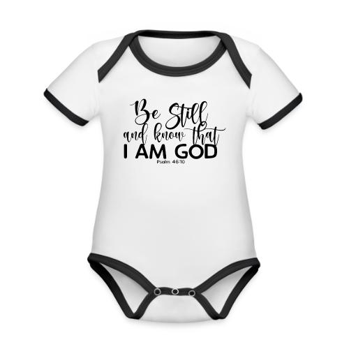 Be Still and Know - Organic Contrast SS Baby Bodysuit