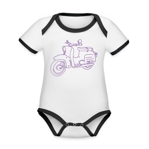 Scooter - Organic Contrast SS Baby Bodysuit